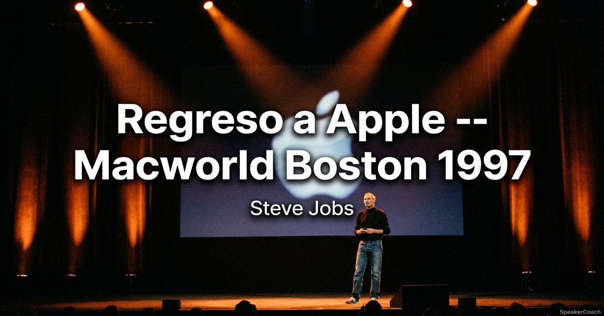 Regreso a Apple -- Macworld Boston 1997